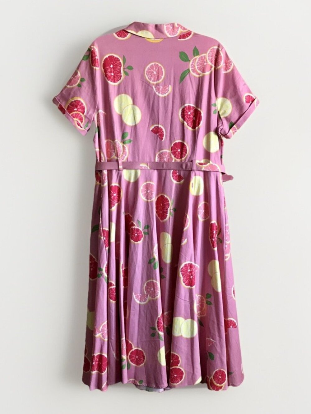 Collectif Caterina Grapefruit Swing Dress Size 3XL - Picture 3 of 9